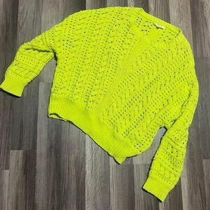 Vibrant Lime Green Women's Sweater-BOUTIQUE